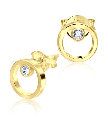 Gold Plated Classic Circle Stud Earrings STS-943-GP